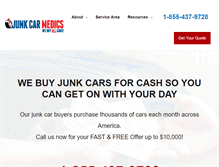 Tablet Screenshot of junkcarmedics.com